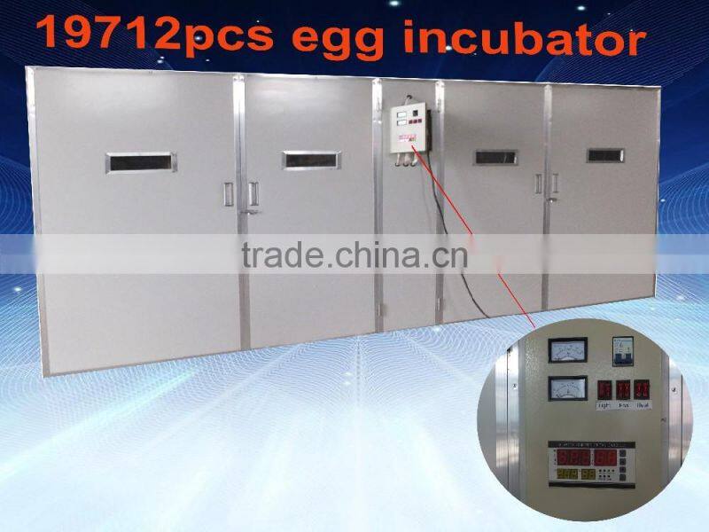 Good quality holding 19712 chicken eggs incubator and full automatic egg hatching machine made in China