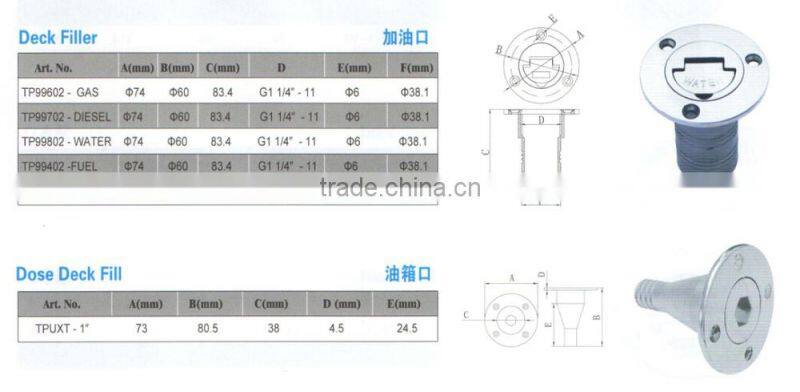 stainless steel fuel filler cap,universal fuel cap,yacht fuel filler cap