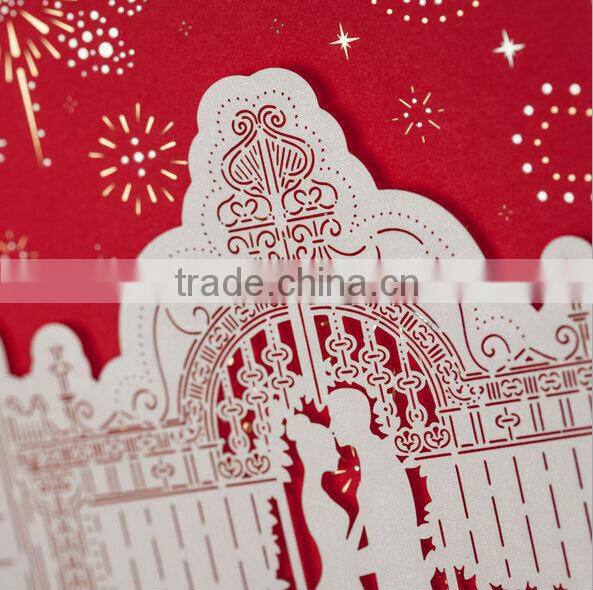 2014 latest castle wedding card designs