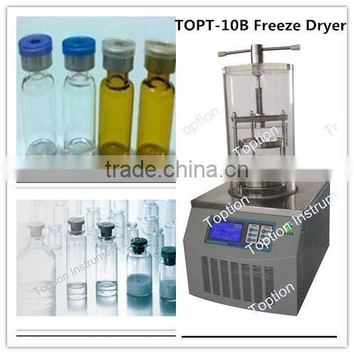 Fruit & Vegetable Processing Machines laboratory benchtop vacuum freeze dryer lyophilizer with stopper for sale