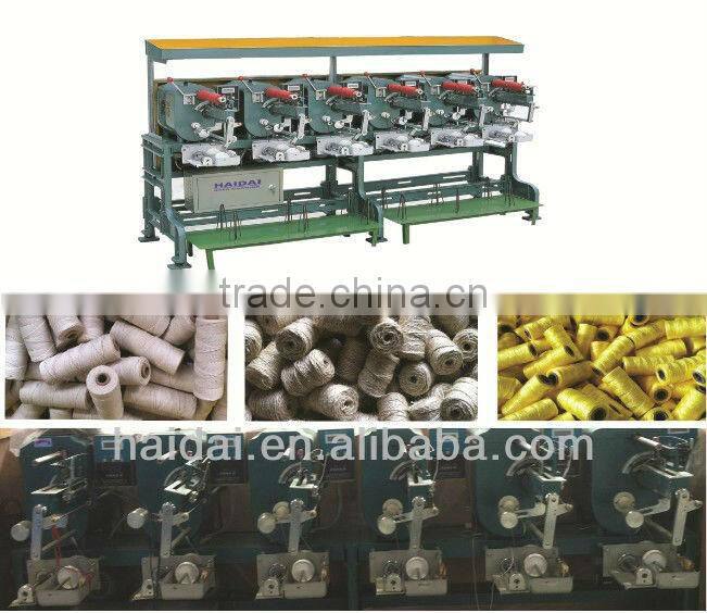 Multi-heads polyester yarn cone winder machine