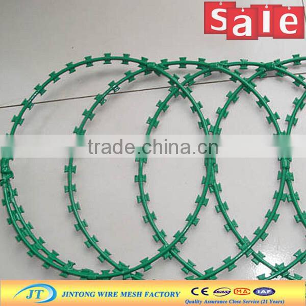 razor barbed wire /cbt 65 barbed razor wire /stainless steel razor wire