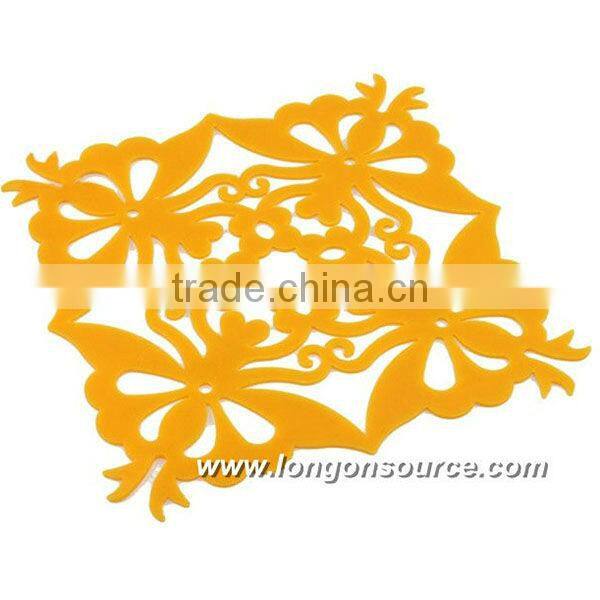 New design love image kitchen Cute flower Silicone place mat