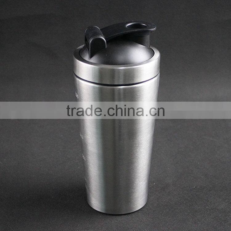 stainless steel drinks protein shaker bottles with drinking spout
