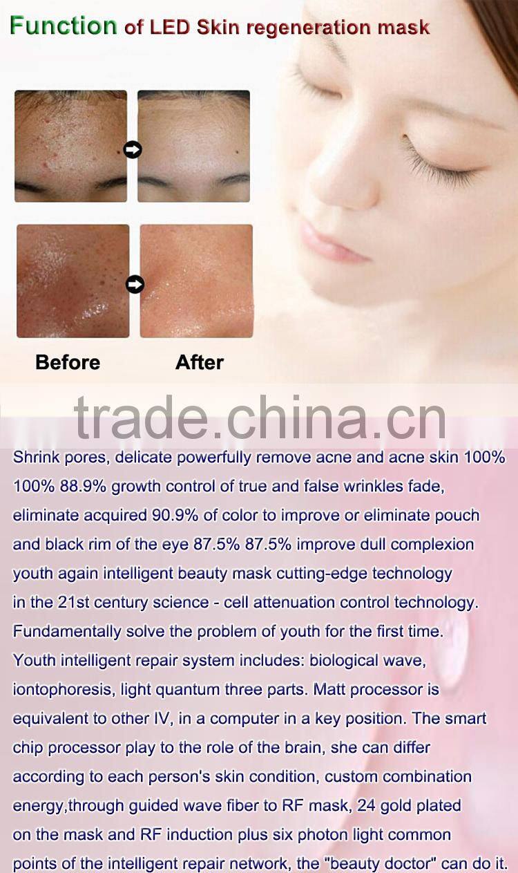 Factory LED facial mask for wrinkle remove, skin rejuvenation,remove acne and scar facial mask