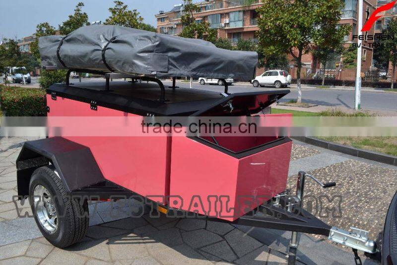 Newest design off road roof tent camper trailer with kitchen system