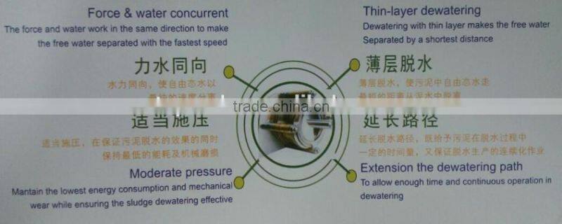 24 hours continuous work screw filter press for activated sludge deewatering