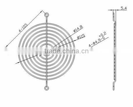 120cm fan cover, metal cover for cooling fan