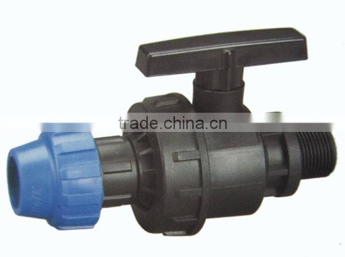 Single union PVC ball valve for PE pipe