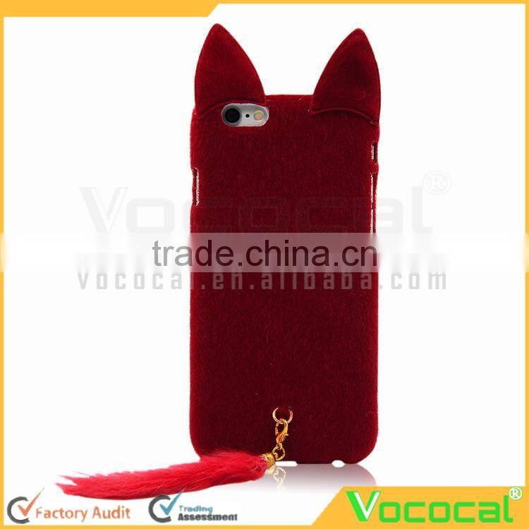 Fluffy Tail Cat Style Protective Case Cover Skin for iPhone 6 Plus / 6s Puls 5.5 Inches