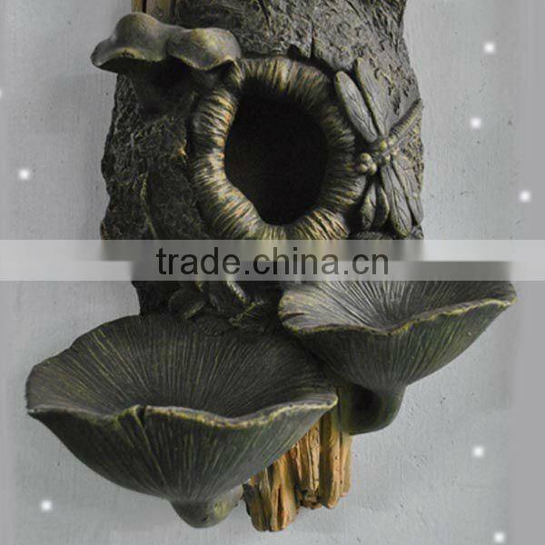 Resin Bark Circle Bird Feeder Antique Bird House