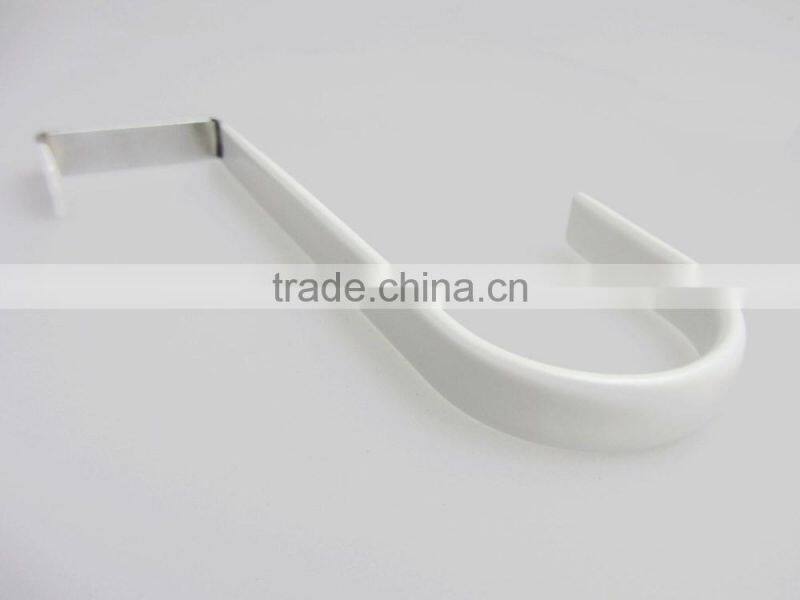 Home Use Coateded White Stainless Over The Door Single Hook