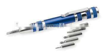 Aluminium mini tool 6 accessories pen shaped multitool
