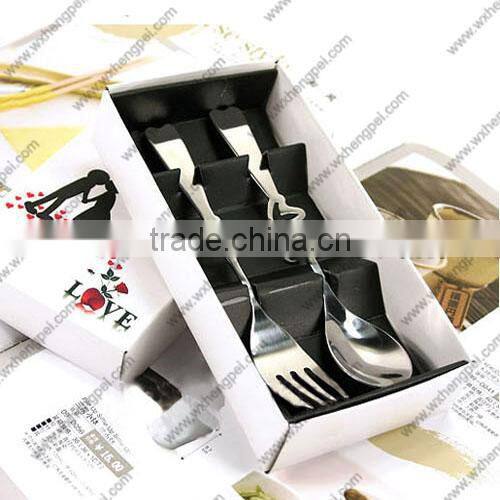 Custom Bridal Wedding Gift Box couple fork spoon small gift creative gifts tableware