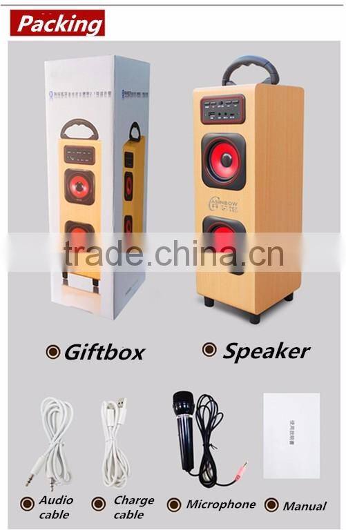 High Fidelity New Ratro Style Home Theatre Bluetooth Speaker Support TF Card With Microphone, Cube Wireless Loudspeaker For Sale