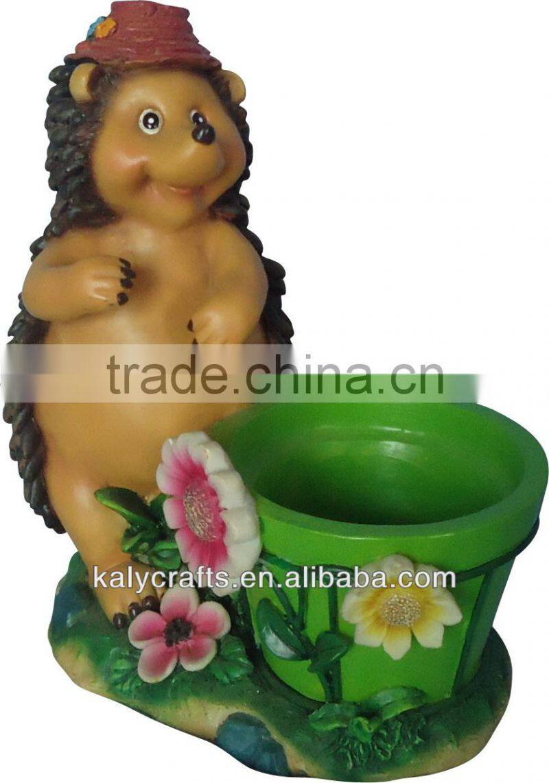 polyresin crafts deer sledding christmas garden decoration