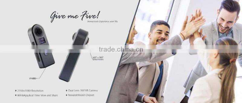 2017 trending products two Lens 720 Ultra HD VR wifi digital sport action camera vr 360