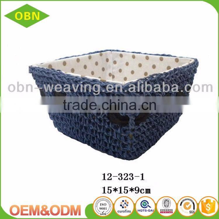 Latest design wholesale customized pure handmade colorful woven mini cheap empty gift basket