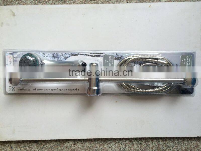 hot sell abs + stainless steel shower head with hose and base