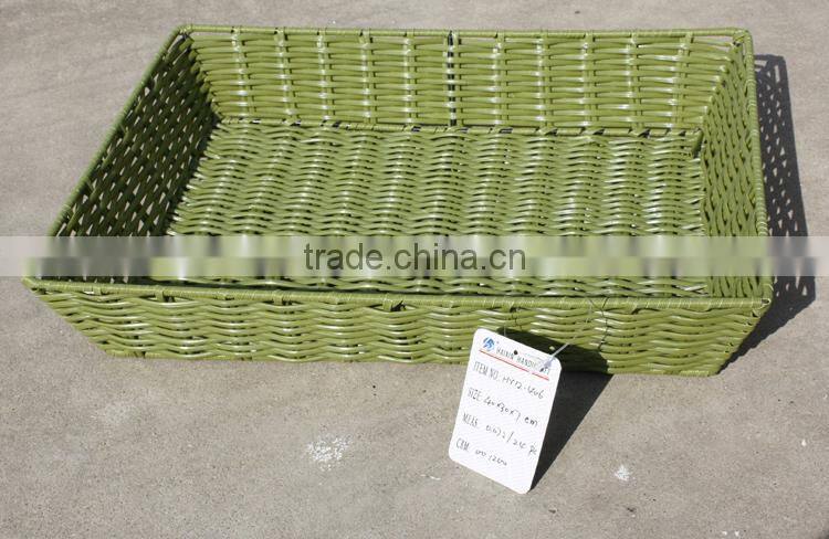 Black Cheap Wholesale Fruit Storage Plastic Rattan Basket