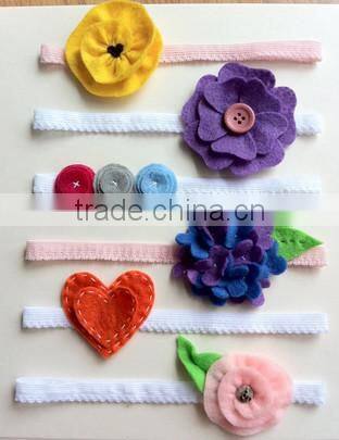 on alibaba express hot sale new products handmade eco friendly fabric decoration felt name rubber band bracelet made in china