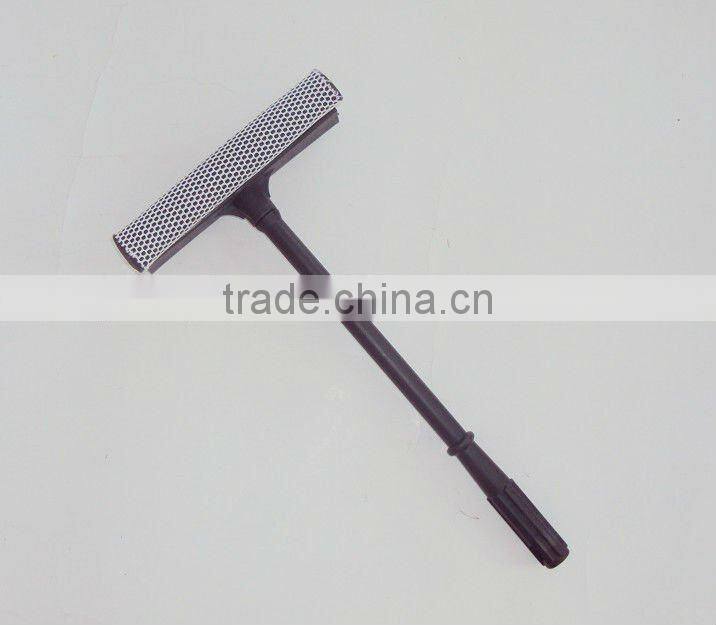 Car window clean squeegee with wooden handle