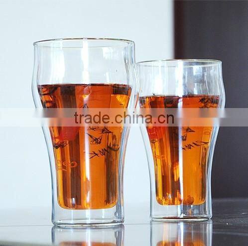 Promotion 6oz 180ml double wall glass cup