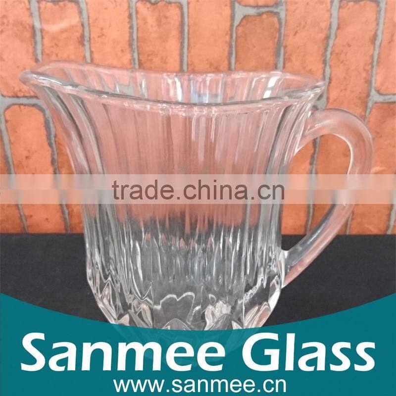 Glass Water Jug With Side Handle for Cooling Water