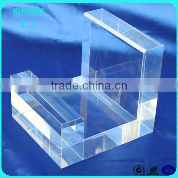 U shape acrylic jewelry display block,crystal wedding ring display block