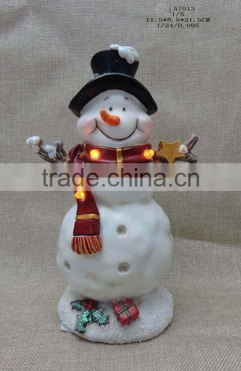 New design resin Christmas snowman ornament wholesale