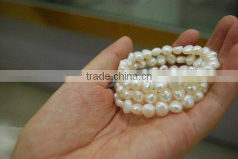 8-9mm baroque freshwater pearl bracelet in sale