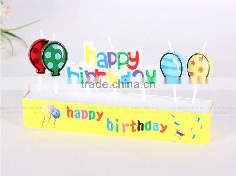 Character and Balloon Happy Birthday Candle