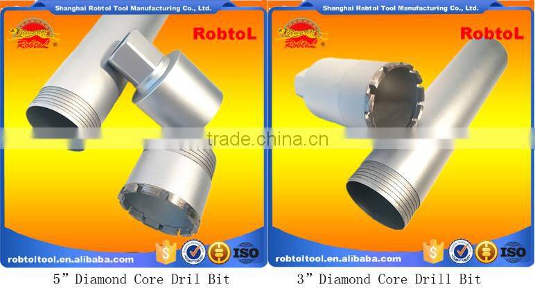 4" Three Section Concrete Diamond Core Drill Bits Hole Saw Masonry Asphalt Cement Brick Block