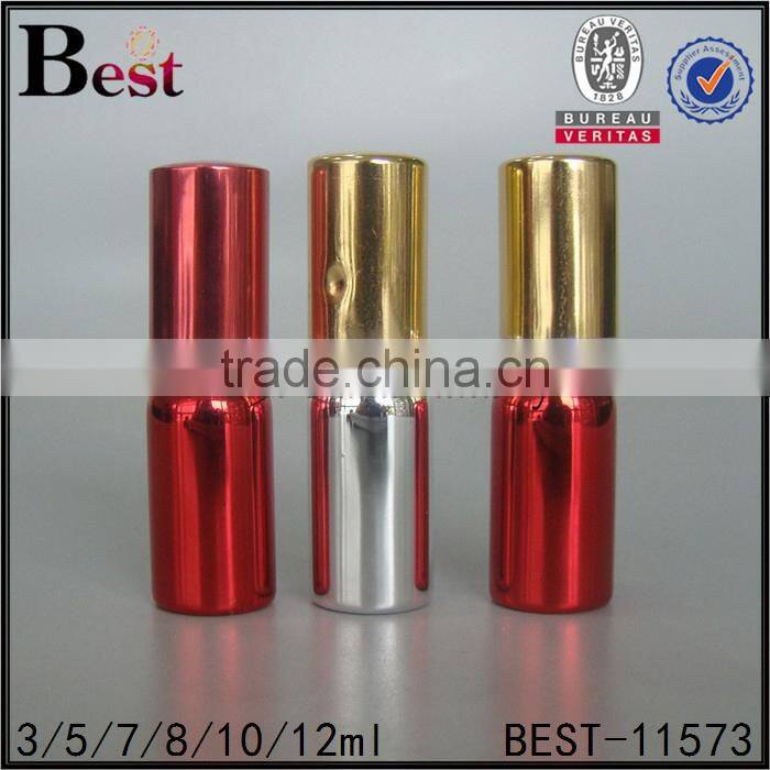 3ml 5ml 8ml cosmetic perfume spray bottle red perfume spray bottle round shape pocket sized perfume spray bottle