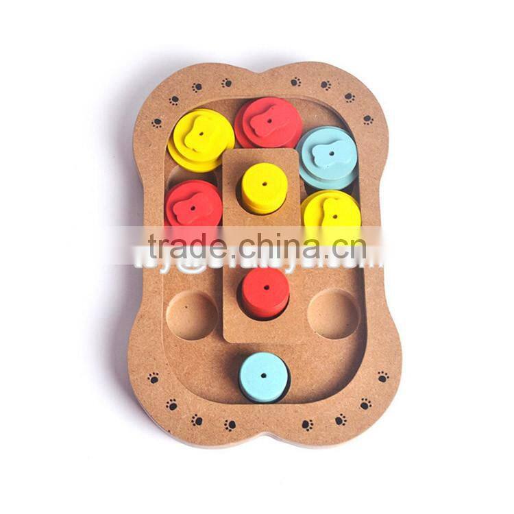 High quality safety double pet feeder wooden dog water bowl and food bowl W06F047