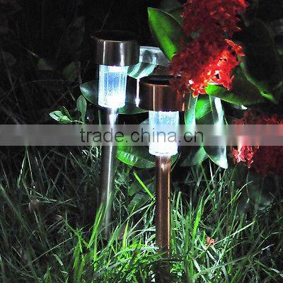 Outdoor Garden Stainless Steel LED Solar Path Landscape Light Lamp NEW