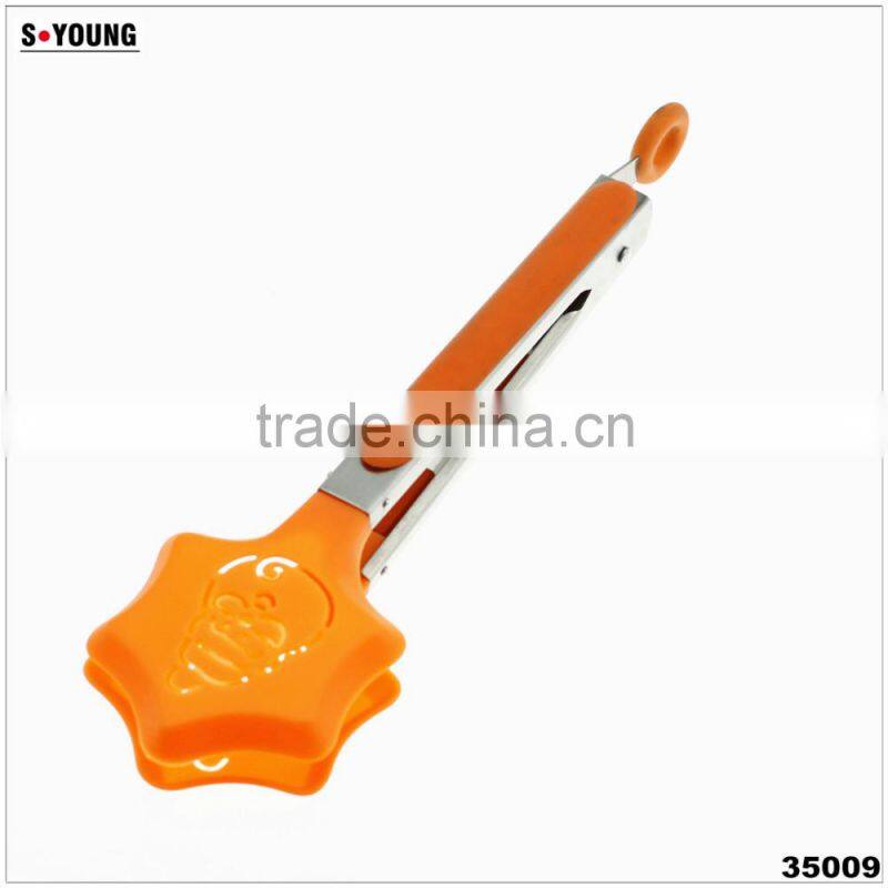 35008 Start shape Nylon Kitchen Tongs BBQ Cooking Food salad Tongs