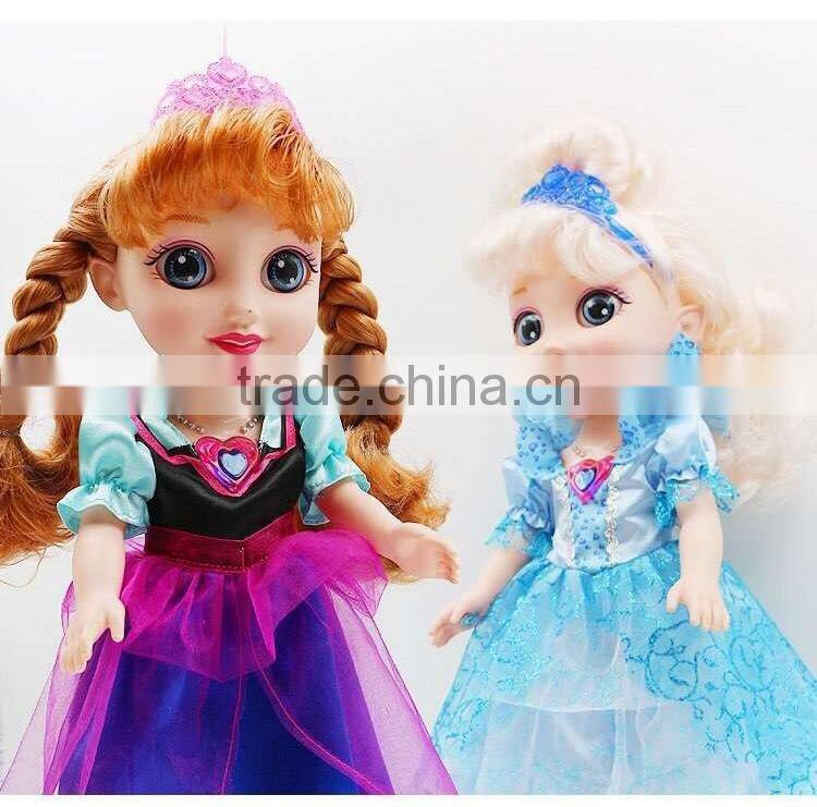 2016 newest frozen Induction Holding hand baby doll girl doll toy doll for sale