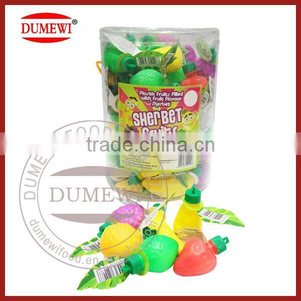 Dextrose Fruit Powder Sour Sherbet in Mini Bottle