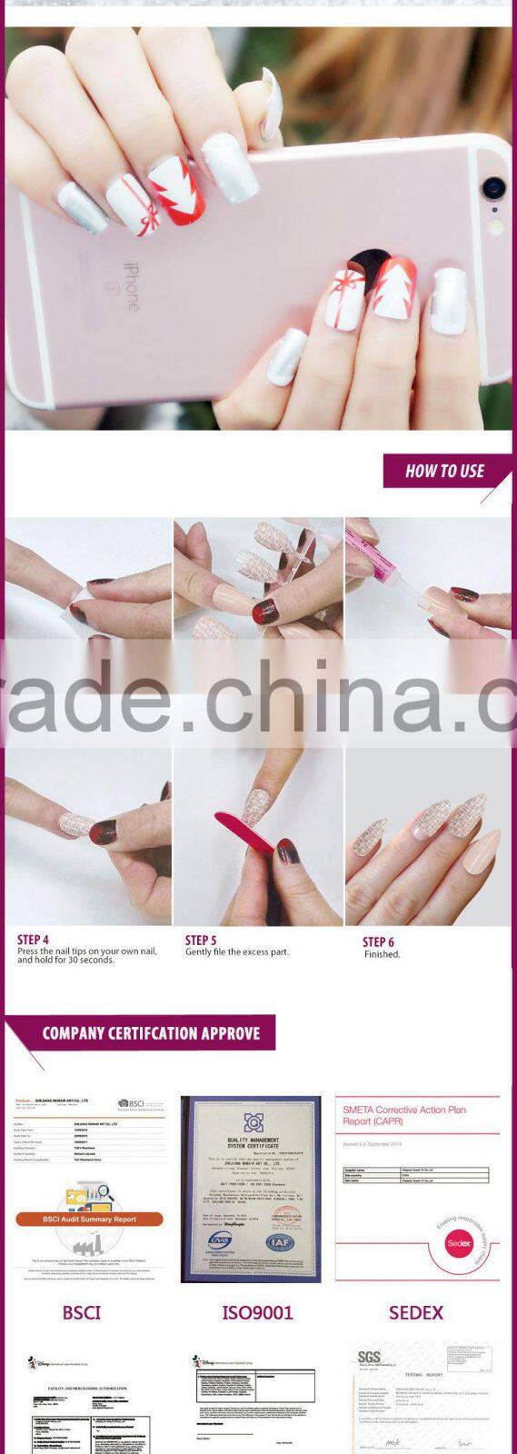 NEWAIR full cover nail tips artificial new design christmas fake nails