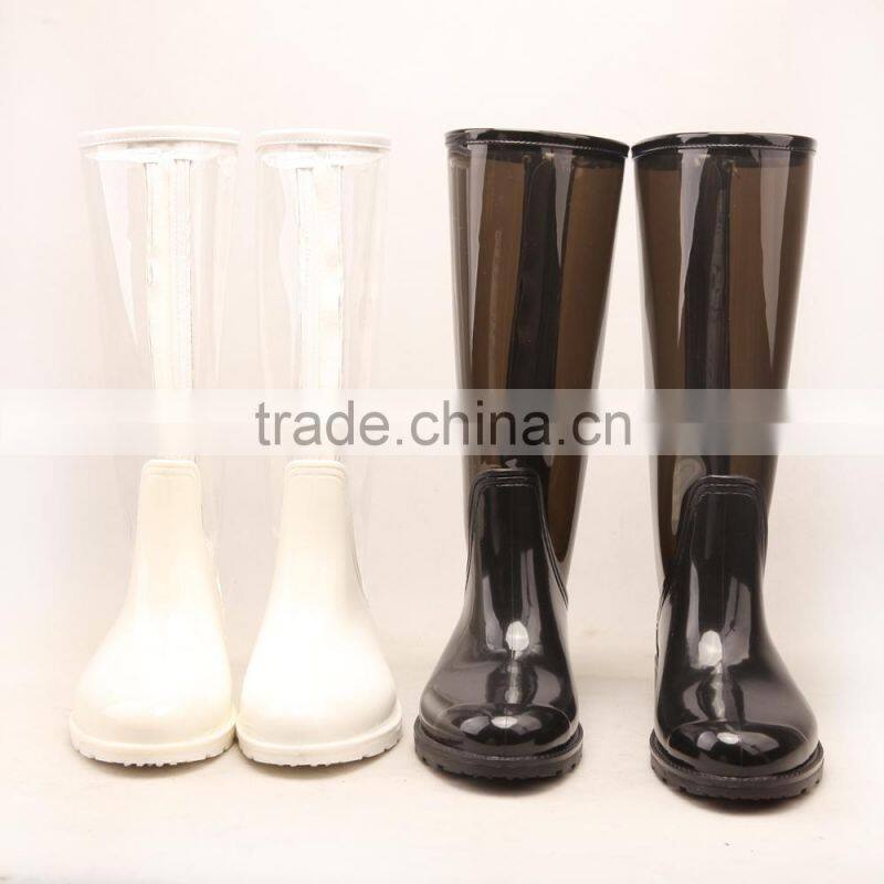 women waterproof transparent new design unique summer spring tall knee high boots