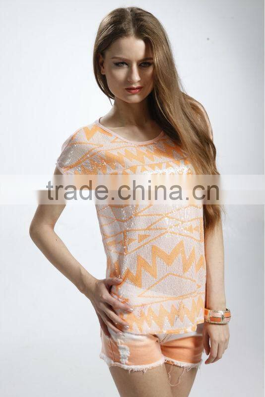 colorful lady's tops & sequin camisole tops