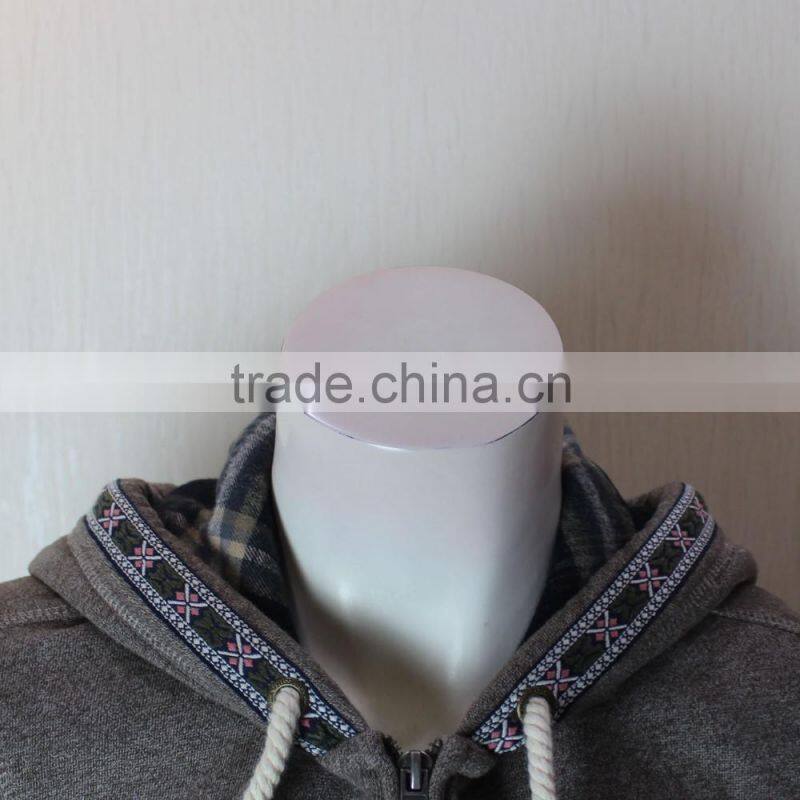 Lady Knitted Embroidery Zipper-Up Hoody