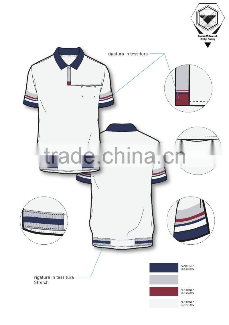 Italy Design services for men's hidden pocket Polo Shirt ODM
