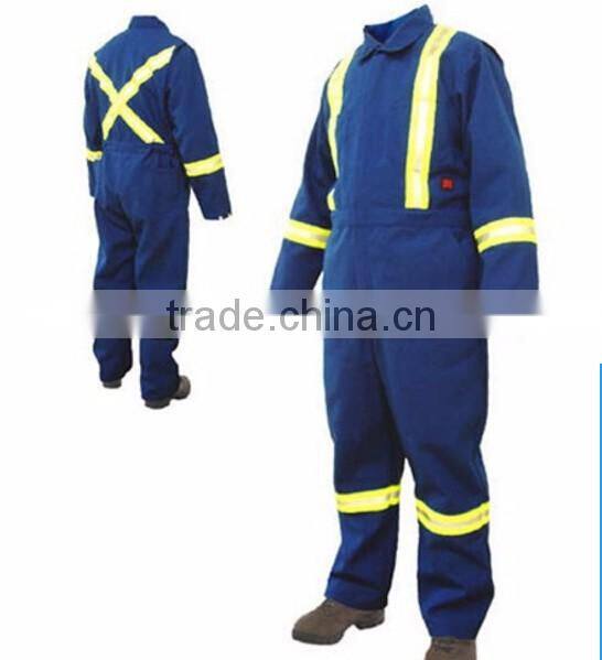 customized manufacture Fire Retardant Industrial Ultrasoft workwear uniform Reflective Tape overalls