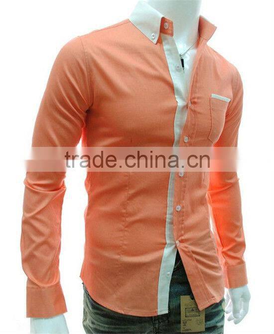 Fashion Candy Colors Luxury Collar Mens Fitted Formal Party Casual Dress Shirts