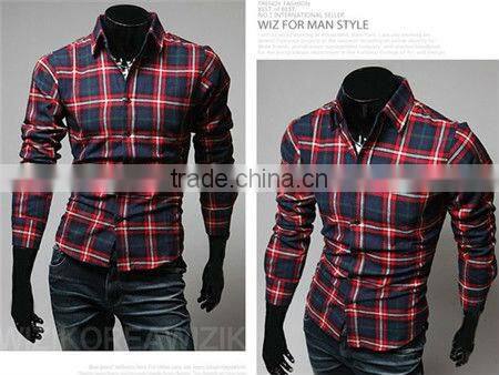 Mens plaids/checks classic shirts 16 colors stock hot sale man shirts