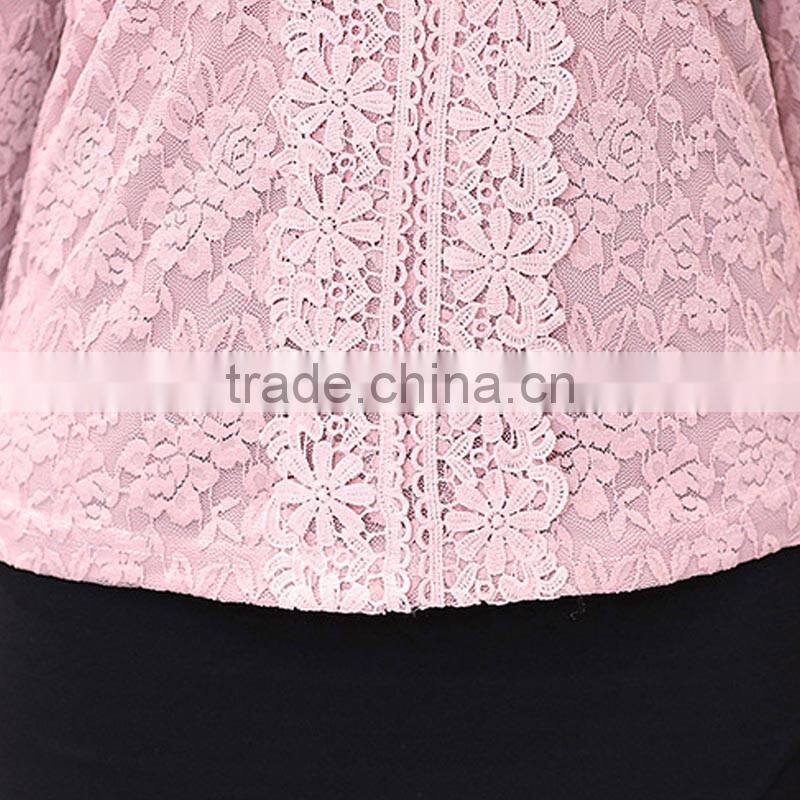 Hot selling new design sleeveless lace top T-shirt oem service china+supplier+clothing