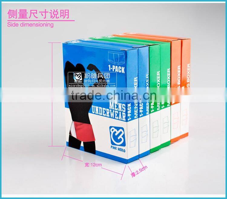 Pink Hero Mens Underwear Packaging boxes Colorful Paper Packaging Boxes