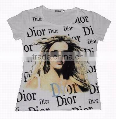 Custom fashion t shirt - 2016 latest fashion T shirt designs for women wholesale
